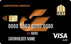 "Visa Gold" (USD)/(UZS) Kobrеnd kartasi