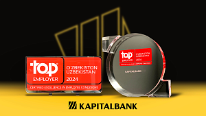 Kapitalbank xalqaro Top Employer sertifikatini oldi.